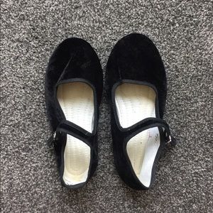 Urban Outfitters black velvet Mary Janes